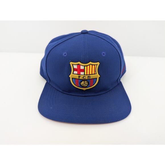 EUC Nike TRUE FBC FC Barcelona Futbol Blue Hat Adjustable Snapback Cap OSFA - Picture 1 of 7
